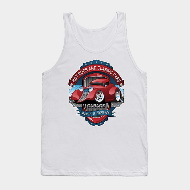 Hot Rods and Classic Cars Garage Tank Top by Wilcox PhotoArt